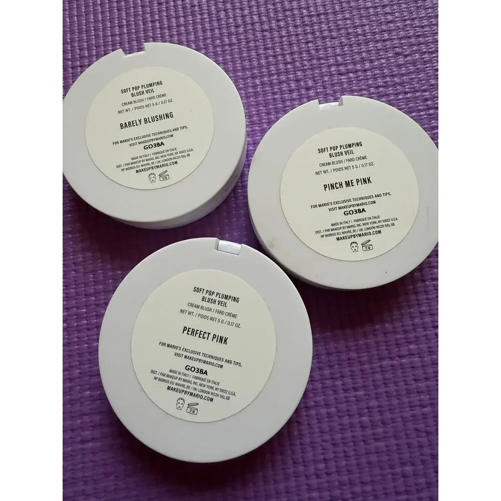 3 Makeup By Mario Soft Pop Plumping Blush Veil NEW Barely Blushing Perfect Pink
